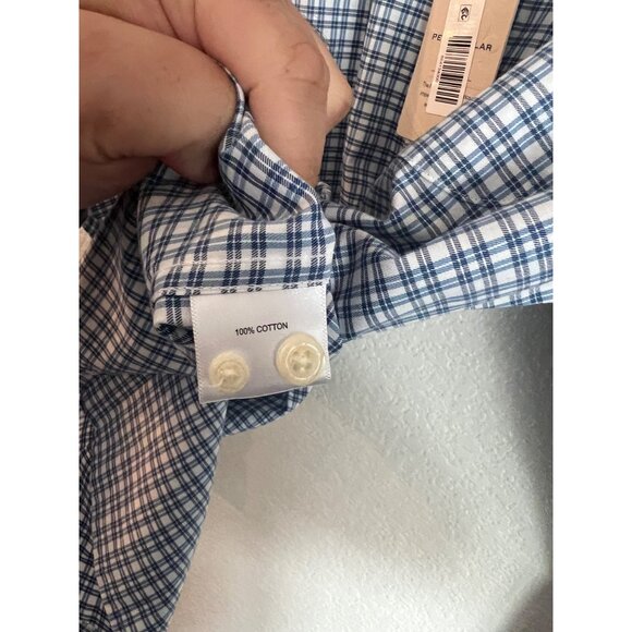 Peter Millar Blue Water Cotton Button-Down Sport Shirt NWT‎ - Size S - Picture 5 of 6